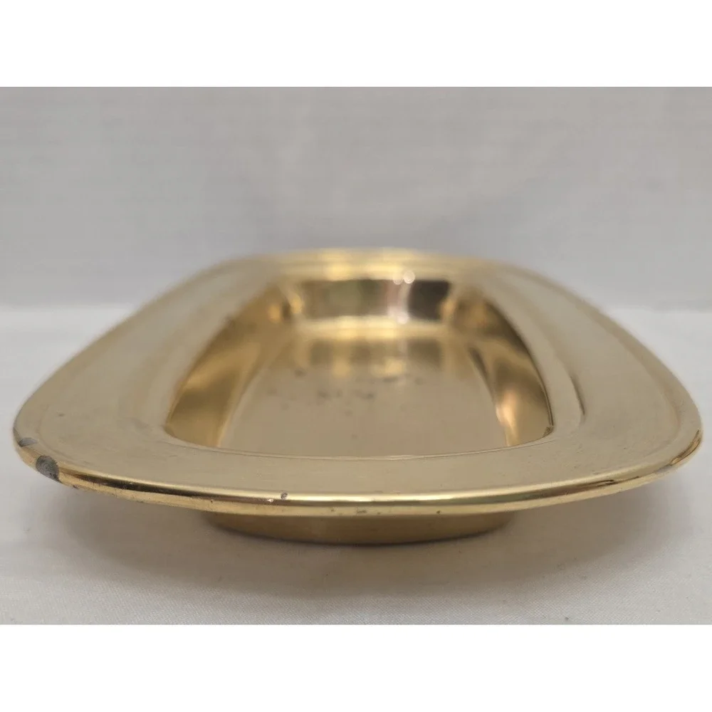 Vintage Oneida Tudor Plate Gold Plated Covered Butter Dish with Lid